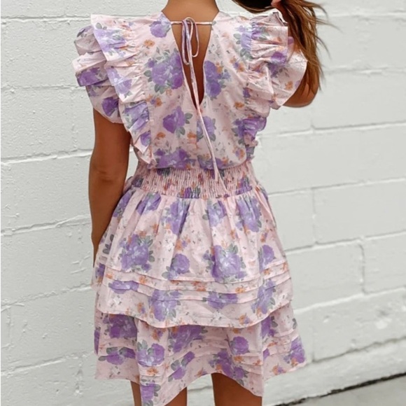 Nwt Pinch Micah Pink Floral Dress Size Large - Picture 3 of 12